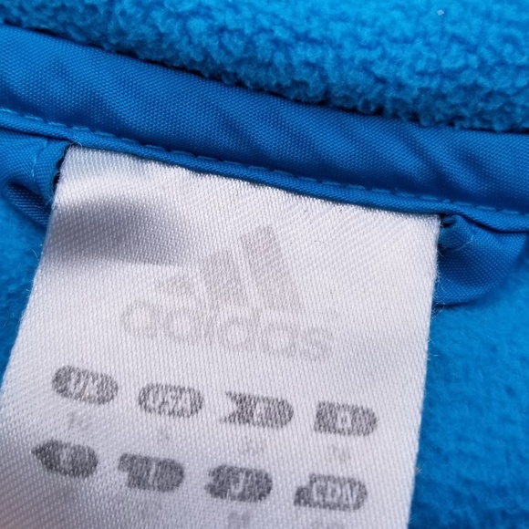 Adidas Turquoise Blue Full Zip Athletic Jacket - Picture 4 of 8